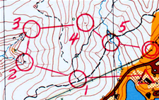 Cross-country orienteering course